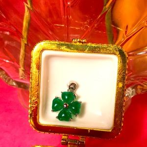 Green Clover 18KGP Pendant